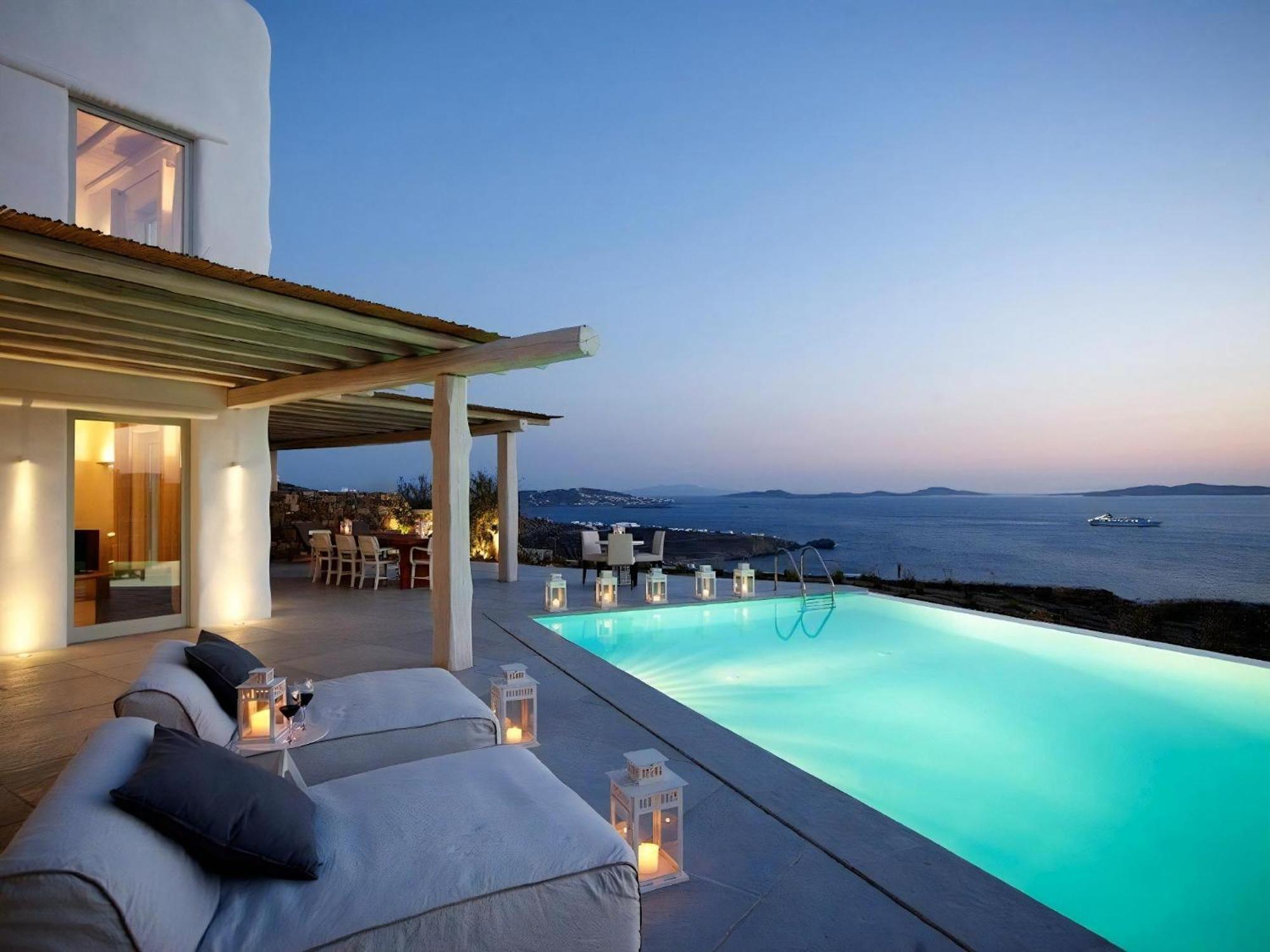 Exquisite Mykonos Ammos 4 Bedroom Private Pool Sea View Houlakia * Mykonos Town